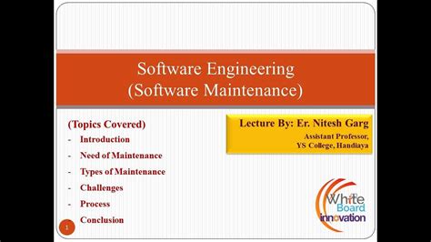 Software Maintenance Types Challenges Process Of Software