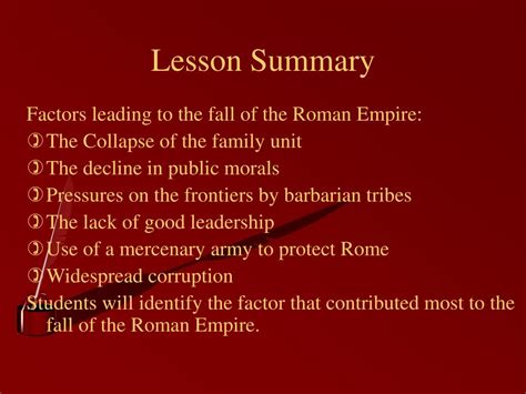 Ppt The Fall Of The Roman Empire Powerpoint Presentation Free Download Id1082584