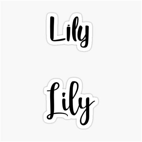 Lily Name Sticker By Ameliazhengg Redbubble