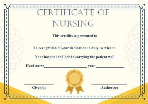 Customize 10 Nursing Certificate Of Appreciation Templates Free