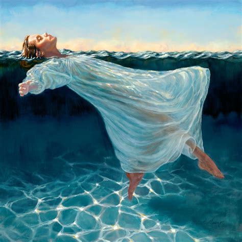 Woman Floating In Water By Leslie Balleweg Girl In Water Water