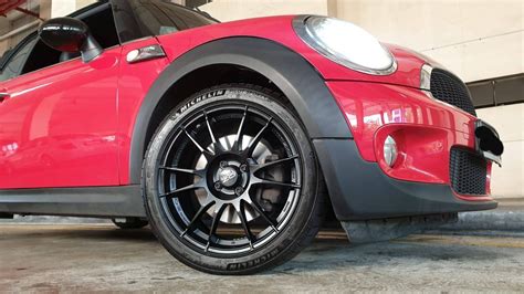 Mini Cooper S Red With 17 Inch Oz Ultraleggera Aftermarket Wheels Wheel