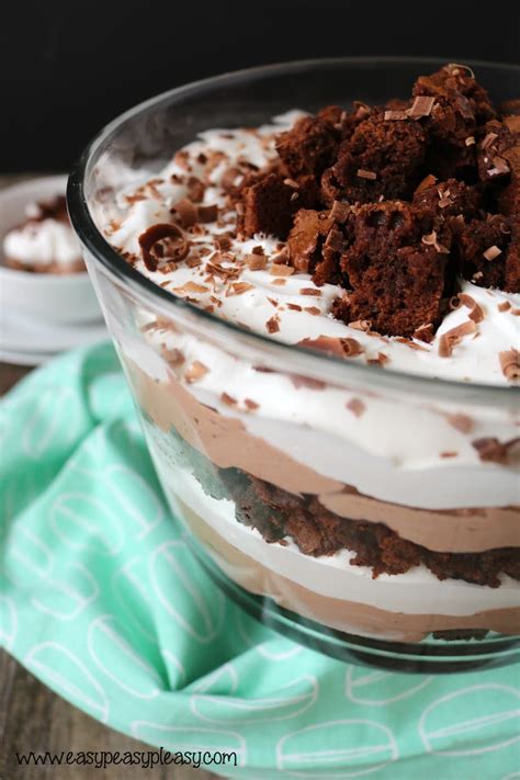 Deliciously Easy Chocolate Brownie Trifle Easy Peasy Pleasy