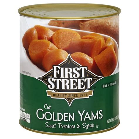 My brother canned sweet potatoes and they don't have a good taste. First Street Cut Golden Yams Sweet Potatoes In Syrup (112 ...