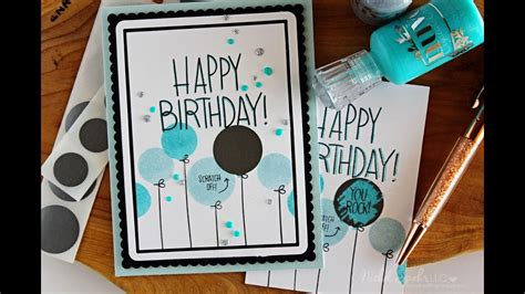 You likely already have everything that you need to make it! Happy Birthday Scratch Off Card (Simon Says Stamp Sept ...
