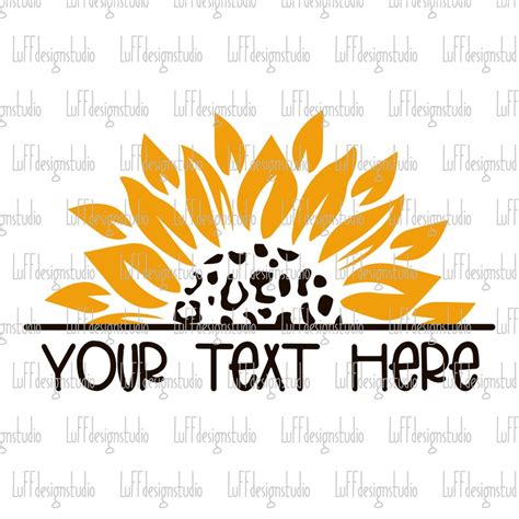Half Sunflower Svg Sunflower Png Flower Svg Quote Saying Etsy