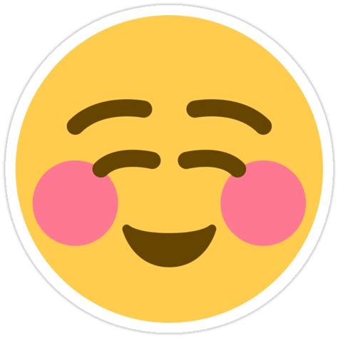 Happy Blushing Emoji Cute Smiling Emoji Stickers By Perspectiveis