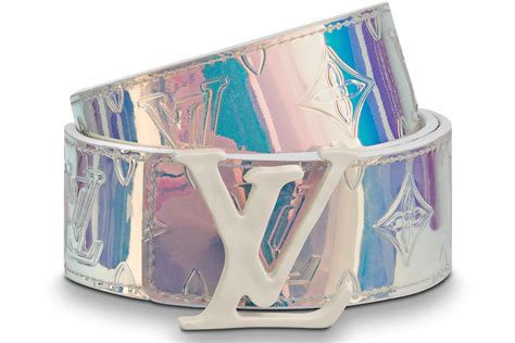 Louis Vuitton Lv Shape Belt Monogram 40mm Prism In Pvc With White Tw