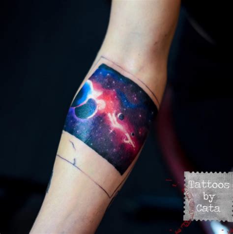 Stellar Polaroid Tattoo By Cata Inked Inkedmag Polaroid Space