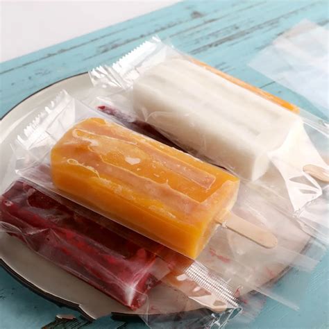 Transparent Ice Pop Bag Clear Plastic Popsicle Bags 200pcslot T