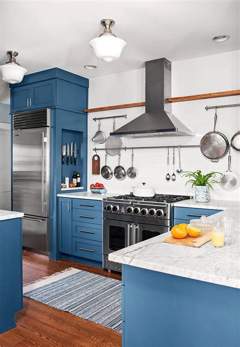Design And Layout Of A Square Kitchen Decor Around The World Blue