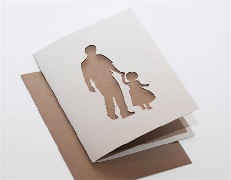 Instead of rushing to the store, go the thoughtful and creative add heart to any of these handmade gifts by writing a heartfelt message, incorporating your family's best photos or attaching a homemade father's day card. Father and Daughter Cut Silhouette Card with by ...