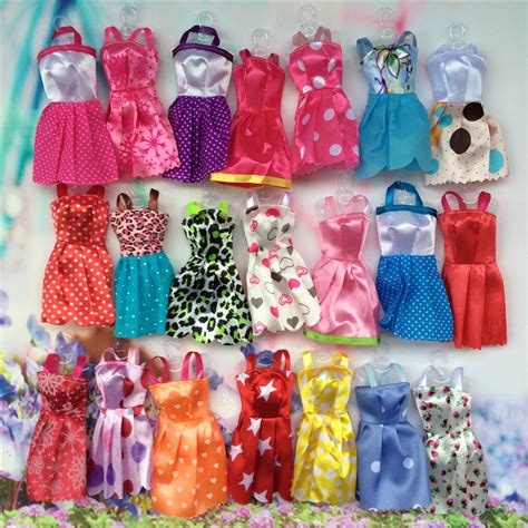Comfort her and dress up to rainy clothes. 10pcs Mix Sorts Handmade Girl Doll Mini Party Dress ...