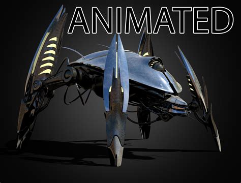3d Model Animated Sci Fi Quadruped Robot Cgtrader