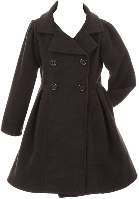 Blunight Collection Girls Dress Coat Long Sleeve Button