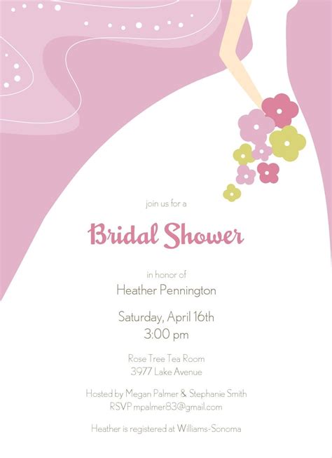 Blank Bridal Shower Invitations Templates