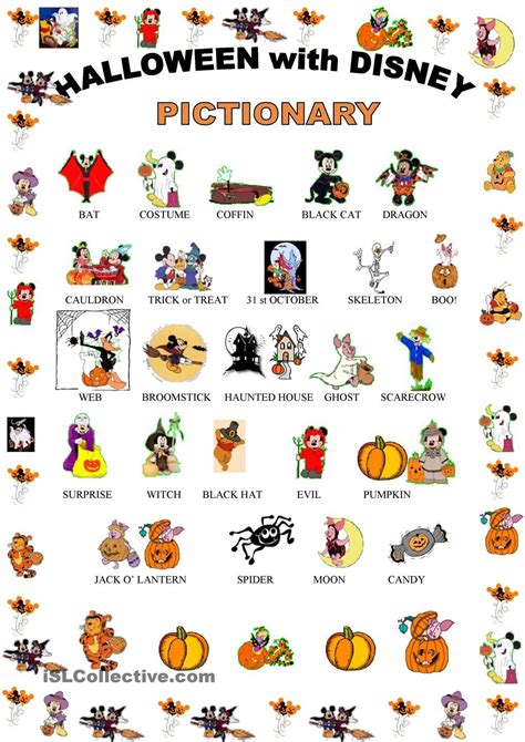 Halloween Pictionary With Disney Characters Disney Characters