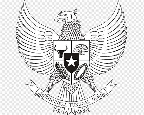 Sketsa Gambar Bhinneka Tunggal Ika Garuda - IMAGESEE