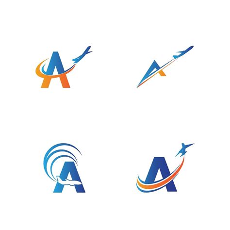 Letter A Air Travel Logo Design Template Vector 3229163 Vector Art At