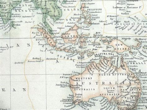 The World On Mercators Projection A Fullarton Original Antique Map