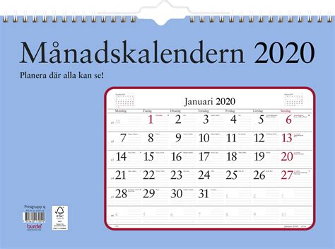 Du kan också rama in kalendern och använda den på skrivbordet eller väggen. Almanacka Månadskalendern 1mån/Uppslag - Start - Ahnviks.se