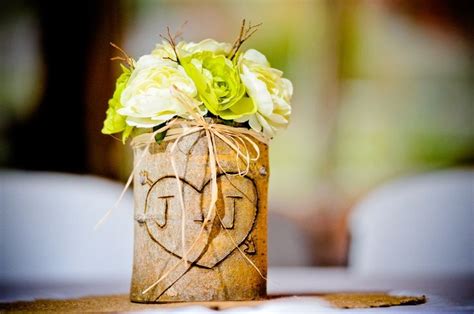 Log Centerpieces Log Centerpiece Wedding Ideas Rustic Wedding