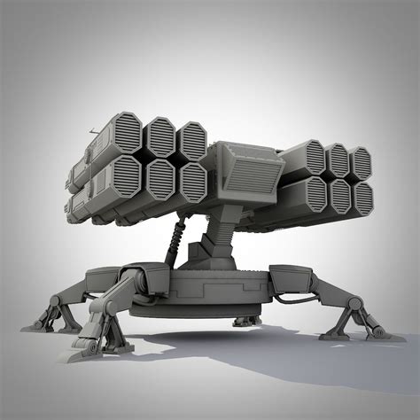 Sci Fi Turrets Collection 3d Model Cgtrader