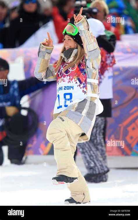 Usas Jamie Anderson Celebrates After Realising She Won Gold In The