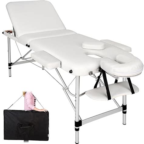 Tectake Table De Massage Pliante Aluminium Cosmetique Lit De Massage Portable Housse De