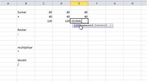 Como Sumar Restar Multiplicar Y Dividir En Excel Curso Especialista En Excel Youtube