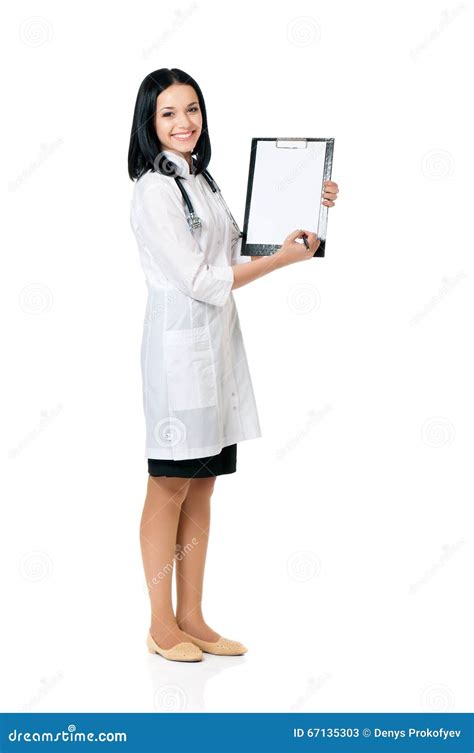 Female Doctor Holding A Clipboard Stock Image Image Of Medicine Help