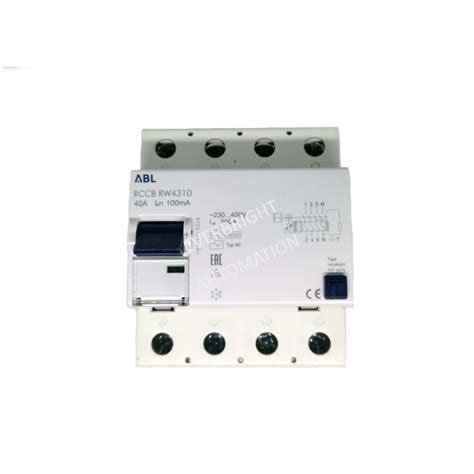 Abl Sursum Rw4310 4pole 4p 40a 100ma Earth Leakage Circuit Breaker Elcb