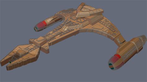 Klingon Vorcha Like Spaceship 3d Model Sharecg