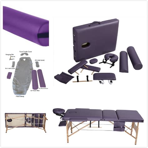 Hot Sales 2 Section Wooden Folding And Portable Sex Massage Table