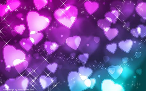 Purple Glitter Hearts Wallpapers Wallpaper Cave