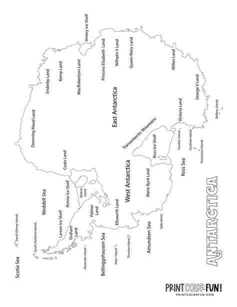 Antarctica Maps Plus Coloring Pages And Clipart Printables At
