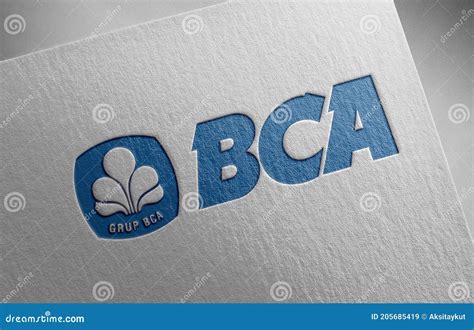 Bca Bank Central Asia1 On Paper Texture Editorial Stock Image Image