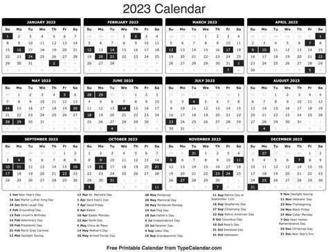 Printable 2023 Calendar Template Telegraph