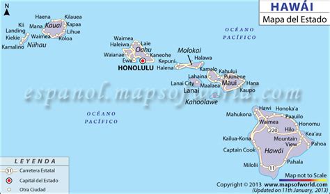 Mapa De Hawái World Of Map