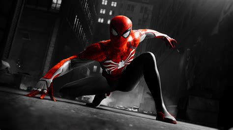 Download Wallpaper 2560x1440 Black And Red Suit Spider Man Video