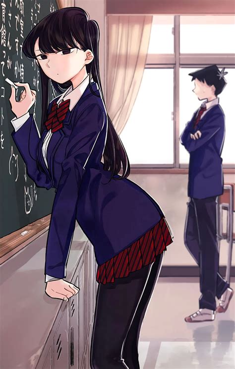I did a redraw on the volume 1 cover of komi can't communicate : Komi_san