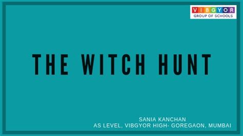 The Witch Hunt Vibgyors Reading Corner
