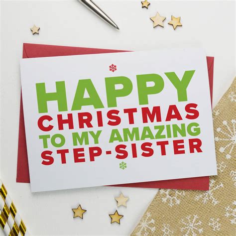 Christmas Card For Amazing Step Sister By A Is For Alphabet