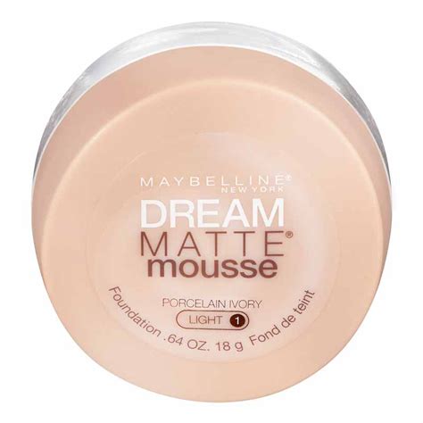 Product listings makeup foundations maybelline dream matte mousse. Maybelline Dream Matte Mousse Foundation - Porcelain Ivory ...