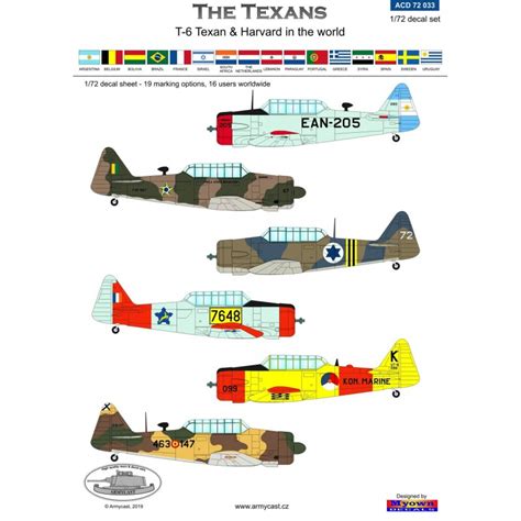 The Texans T 6 Texan And Harvard In The World Decal Armycast