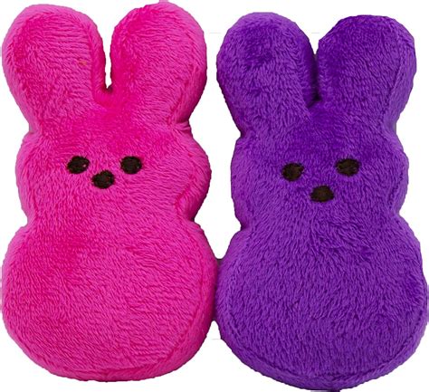 Peeps For Pets Plush Bunny Toys For Dogs Pinkpurple Mini2 Pack