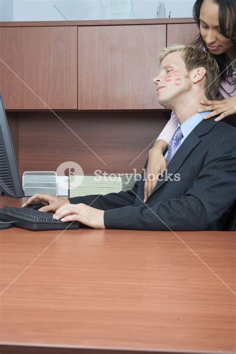 Woman Seducing Man In Office Royalty Free Stock Image Storyblocks