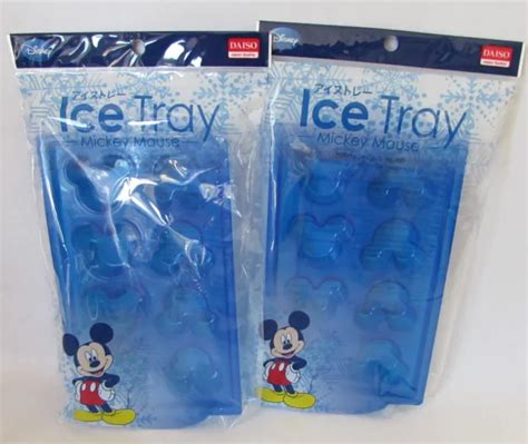Disney Daiso Blue Ice Cube Tray Mickey Mouse Chocolate Candy Mold Set