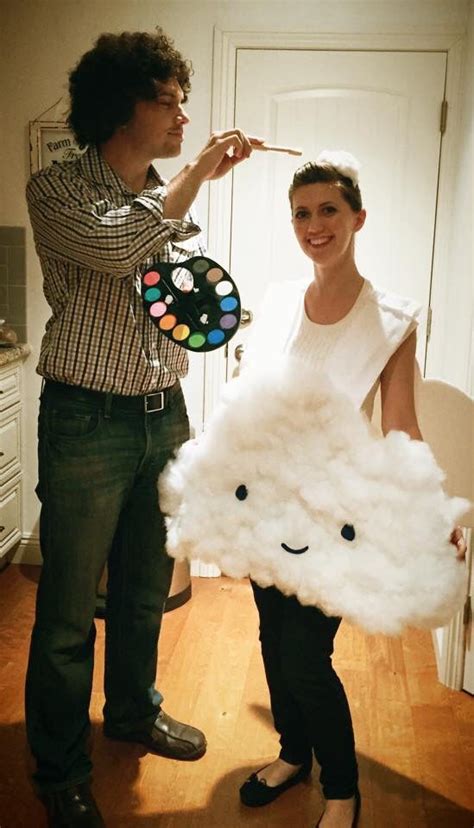 bob ross and his happy little cloud for halloween couples halloween costumes bob ross