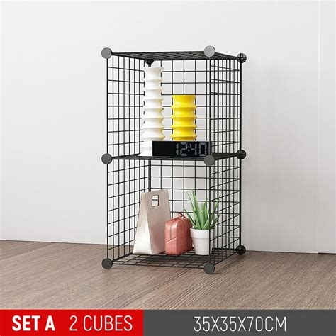 2 12cube Storage Metal Wire Cube Organizer Cubes Diy Storage Shelves